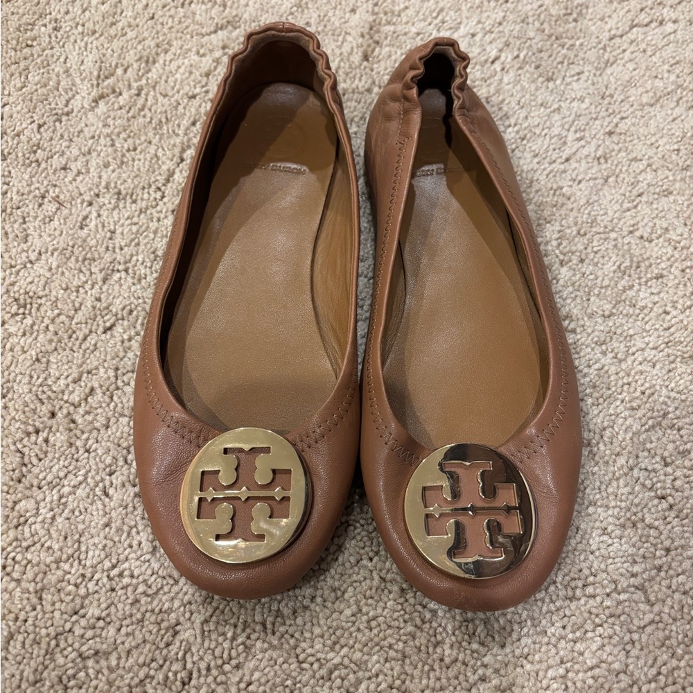 Tory Burch Brown Ballet Flats
